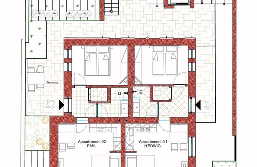 Neusiedl am See Apartment | 1 App Hedwig, DU, WC, 1 Schlafraum - Pannonia Appartements 2
