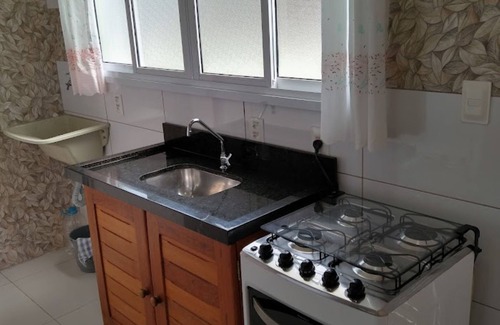 Caraguatatuba RV Rental | 1-bedroom apartment, furnished, swimming pool, playground and barbecue.