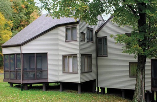East Stroudsburg Condo | 1 Bedroom Deluxe Villa, Sleeps 6, Kitchen, at Shawnee Village Resort!