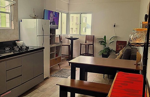 Aparecida Apartment | 1 Bedroom in front of Santos beach - Channel 5.