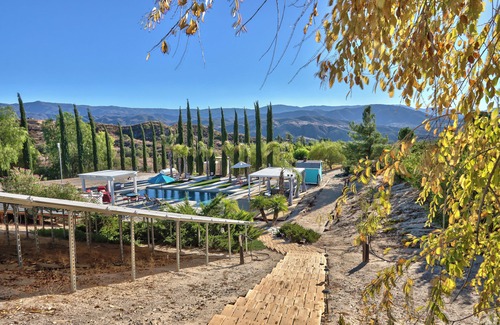 Aguanga Cabin | 10 Acres Near Wineries: Pool, View, Dog-friendly, BBQ - Orange Cabin by Ranch Life Getaway