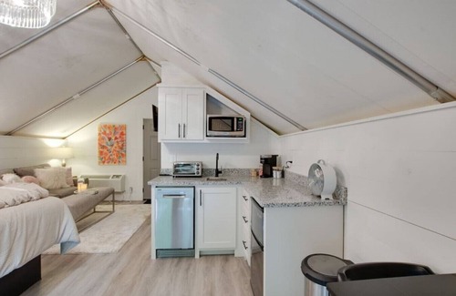 Groveoak RV Rental | #11 Love Shack Luxury Glamping Tent Lovers Theme
