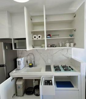Panamby Apartment | 1507A Chácara Santo Antônio 1 dormitório com sacada Apartamento completo