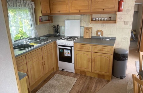 Penparcau Ski Chalet | 2 Bed Caravan with Aberystwyth Town Viev