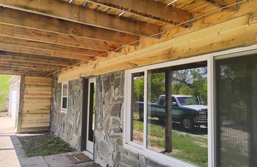 Sturgis Cabin | 2-bedroom, 1 bathroom log cabin Bottom floor offers the perfect retreat close to downtown Sturgis. With breathtaking views and a peaceful wooded setting, this cozy home-away-from-home. Comfortably accommodating up to 6 guests.