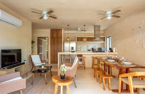 Costa Condo | 2 Private Outdoor Lounge Patios | 2 Cenotes Onsite