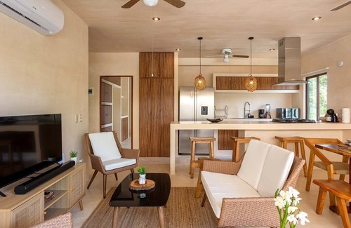 Costa Condo | 2 Private Outdoor Lounge Patios | 2 Cenotes Onsite