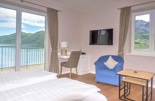 Unterach am Attersee House | 2 Raum-familienzimmer Alpin mit Balkon und Seeblick - Attersee 7 - Hotel Stadler