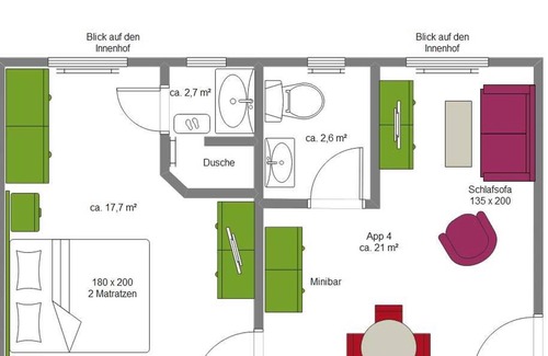 Neuensien Apartment | 2-raumappartement - Ferienzimmer und -wohnungen mit Seeblick