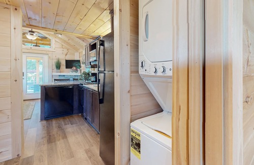 Mars Hill Cabin | 2 tiny home cabins with private hot tubs, covered porches, & amazing views