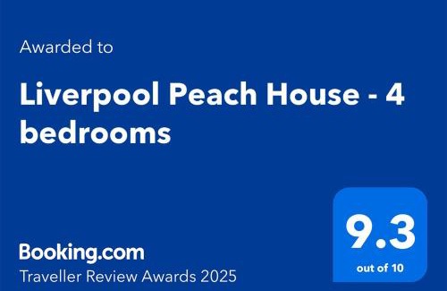 Liverpool House | 2025 Award Winner Liverpool Peach House - 4 Bedrooms