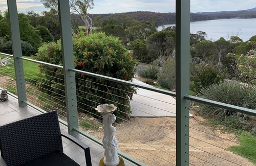 Mallacoota House | 22 Karbeethong Rd, Mallacoota. Deck with spectacular lake views