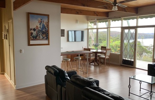 Mallacoota House | 22 Karbeethong Rd, Mallacoota. Deck with spectacular lake views