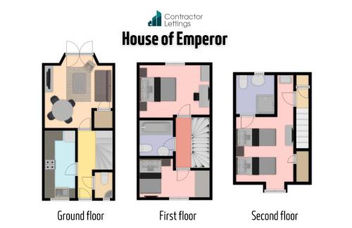 Peterborough House | 3 Bedroom Contractor House By Your Lettings Short Lets & Serviced Accommodation Peterborough With Free WiFi and Parking
