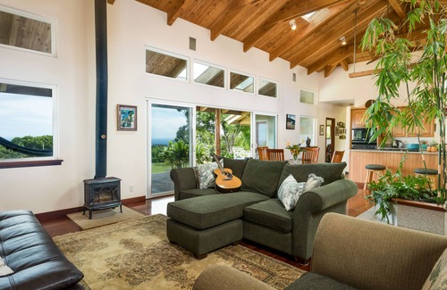 Hawi House | 3 bedroom Custom Home on lush 10 acre private estate with sweeping ocean views