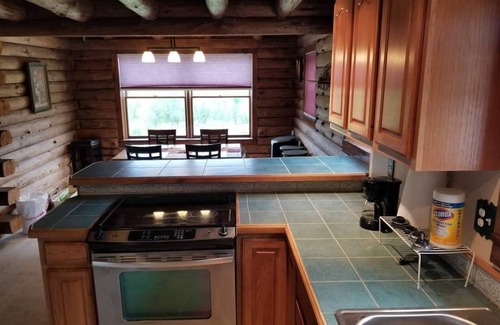 Cornville House | 3-bedroom log cabin on horse farm in Cornville, AC, large in ground pool
