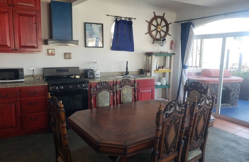 Primo Tapia Condo | 3 bedroom oceanfront villa - large terrace, pool, jacuzzi, fire pit, bbq & beach