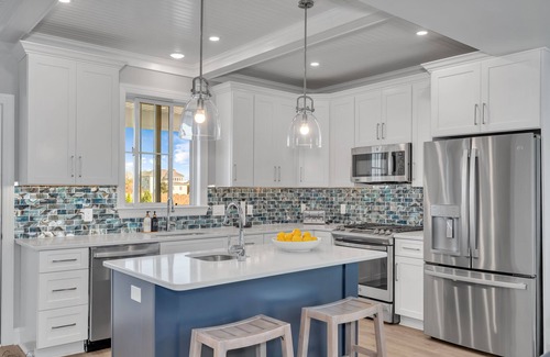 Admiral Estates House | 3 levels with 5 bedrooms, 4.5 baths, elevator, heated pool, and lots of gathering spaces both inside and out!