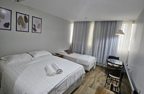 Taguatinga Hotel | 305- Flat charmoso 3 pessoas garagem e lazer bem localizado
