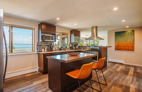 Camano Island House | 3300 sq ft beach house with amazing water view, hot tub,and private beach access