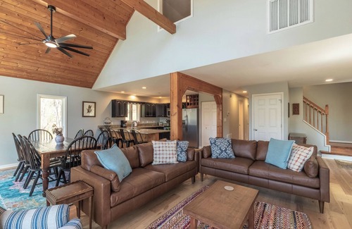 Tuckasegee Cabin | 3BR Lakefront w/Dock, Hot Tub, Game Room + EV
