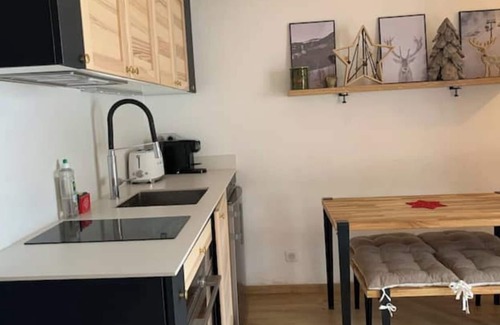 Peone Apartment | 4 Couchages sur les Pistes : Jardin/parking/casier