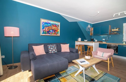 Ploce Apartment | 55 Stairs Apartment - apartment with 60m terrace facing the sea and the Old Town