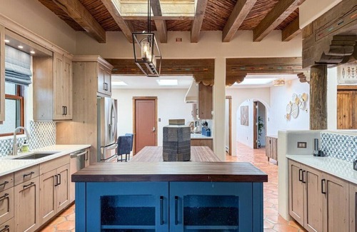Santa Fe House | 6-Bedroom Santa Fe Adobe Estate with Indoor Pool, Pickleball, Horses and Privacy
