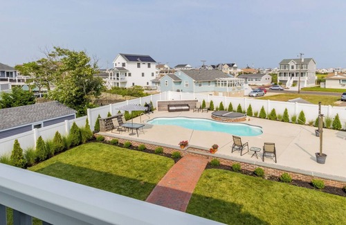 Merion Park House | 6BR/5BA custom beach home with private pool and hot tub; entertainment rooms