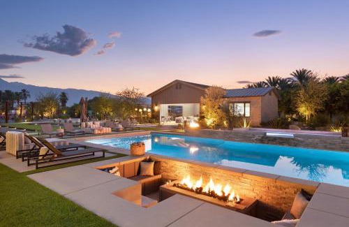 Palm Springs Villa | 8BDR Villa TennisPickleball Golf Green Pool House Gym Bar Mesquite38