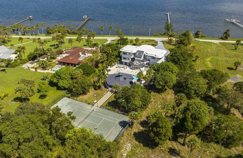Fort Pierce Villa | 9000 SF Waterfront Mansion/Pool/Boat Dock/Theater