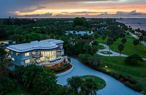 Fort Pierce Villa | 9K SF Waterfront Mansion, Poo, Boat Dock, Theater