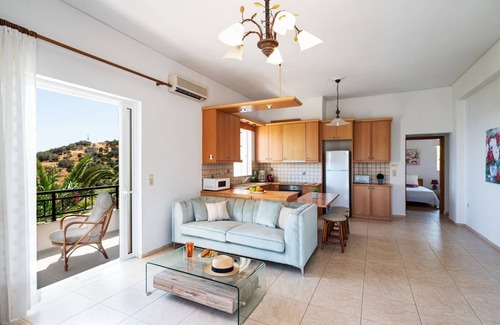 Agios Vasileios Ski Chalet | A 5bedroom villa with pool & amazing seaview