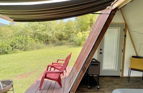 Bentonville Cottage | A-Frame Glamping Unit with Electricity! Site 1; The Lucky 1