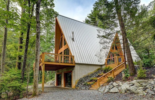 Valley Hill House | A-Frame Nest: Modern A-Frame | 3BR + Loft | Hot Tub & Fireplace