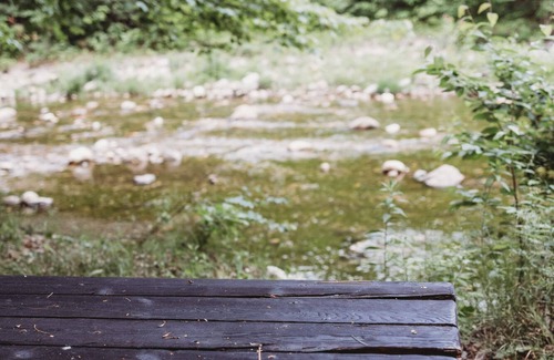 North Woodstock RV Rental | A-Frame Site 3 | Queen Bed | Pond View
