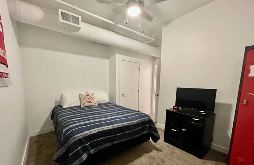 Southeast Omaha Apartment | A historic Husker themed, 1,300 square foot loft in the heart of the Old Market