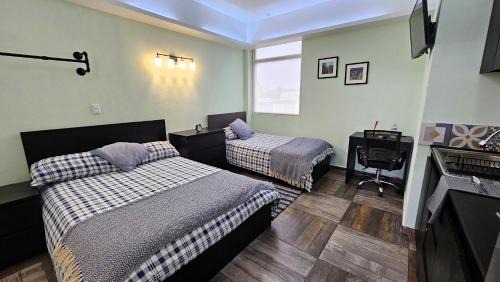 Cuautitlan Izcalli Apartment | A27 SUITE BLACK PLUS para 1 a 3 personas ESPECIALISTAS EN CORTAS, MEDIANAS Y LARGAS ESTANCIAS IZCALLI perfecto para Familias, Turistas, Contratistas, Estudiantes, Empresas y Ejecutivos A sólo 5 min Izcalli 15 min Esmeralda 20 min Satélite 25 min AIFA