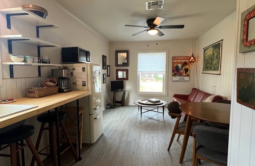 La Grange Apartment | Above the pink stairs ~ a quiet eclectic garage apartment.
