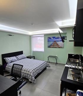 Cuautitlan Izcalli Apartment | ACEQUIA SUITES WHITE & BLACK para 1 a 2 personas ESPECIALISTAS EN CORTAS, MEDIANAS Y LARGAS ESTANCIAS en IZCALLI TEPOTZOTLAN perfectas para Familias, Turistas, Contratistas, Estudiantes, Empresas y Ejecutivos a sólo 5 min Izcalli