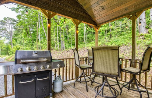 Qualla House | Adorable tiny bungalow with covered porch, gas grill, WiFi, loft & private W/D