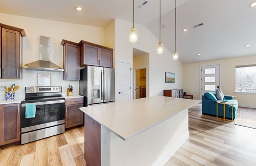 Manson House | Adventure pad with water views, deck, open layout, games, W/D, & central AC