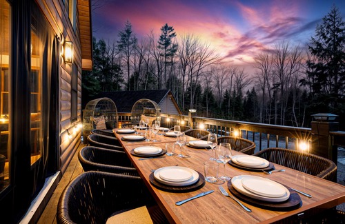 Sunday River Area Cabin | Adventure&Wellness ~Hot Tub ~Sauna ~Yoga+Weights ~Theater ~15min to Sunday River