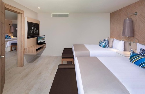 Downtown Cancun Resort | All inclusive mini suite and balcony at Grand Sirenis on the Riviera Maya