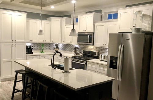 Surf City House | Amazing Decks! Two Master Bedrooms! Elevator! EV Charging! Pet Friendly!