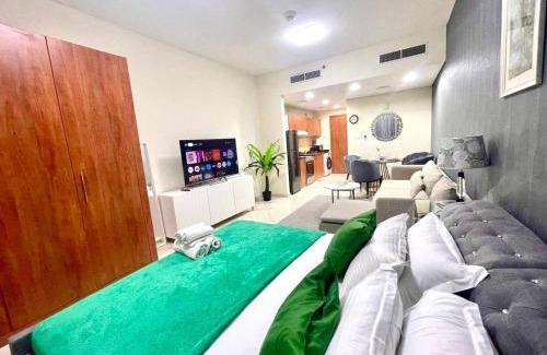 Dubai Production City Apartment | Amazing Studio Apartment in The Crescent A Tower IMPZ