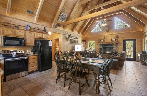 Branson Cedars Cabin | Amazing Wood Log Cabin Pvt Hot Tub in Woods Wifi Fireplace Vaulted Ceilings Near Big Cedar