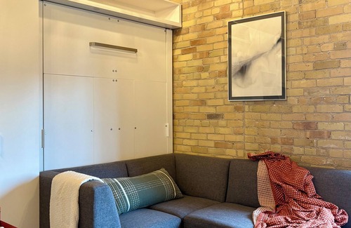 Stratford Apartment | An apartment with full kitchen at the historic Bradshaw Lofts, Stratford