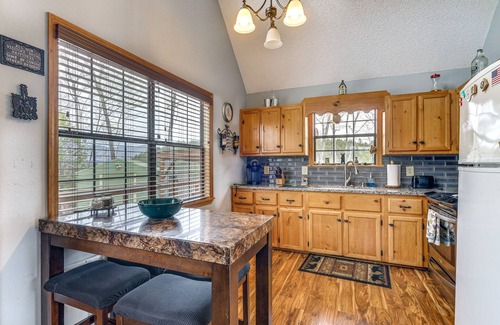 Andrews Cabin | Andrews Cabin w/Fireplace, Deck & Mountain Views!