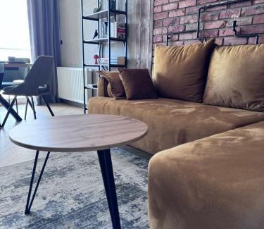 Nowy Port Apartment | Apartament HORIZON, 17 piętro z widokiem na Zatokę Gdańską